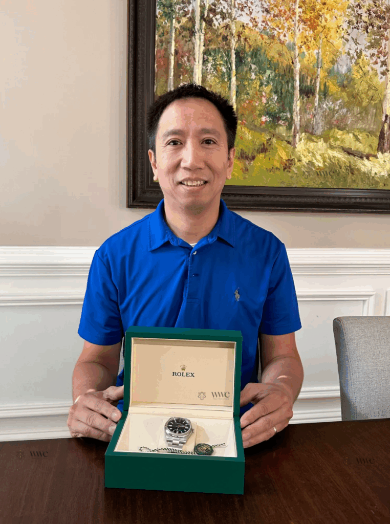Tai Nguyen, winner of the Rolex Oyster Perpetual