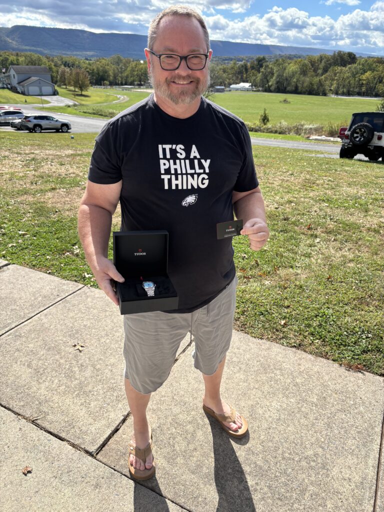 Stephen Combs, winner of the Tudor Black Bay 54 “Lagoon Blue”