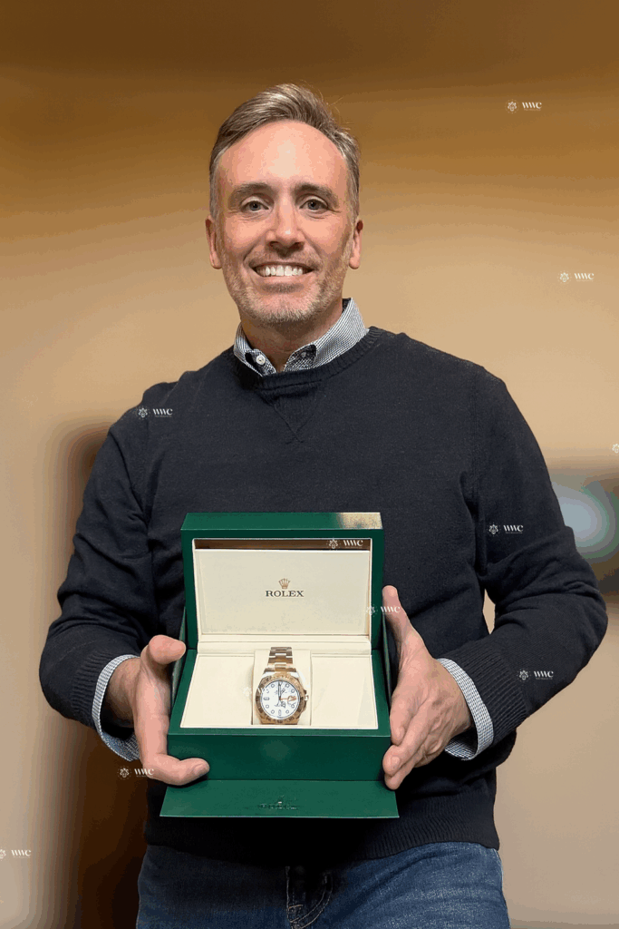 Matt Moss	, winner of the Rolex Explorer II (White Dial)