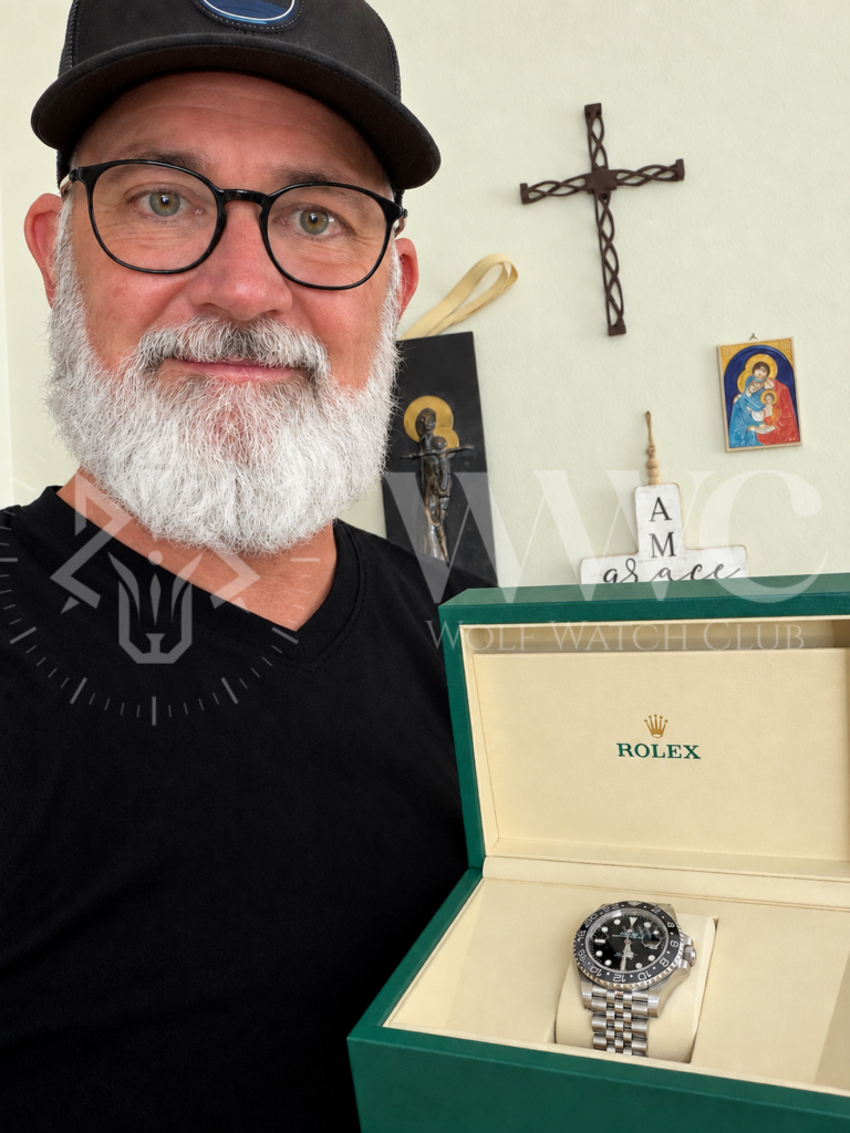 Steve Thomas, winner of the Rolex GMT-Master II Bruce Wayne