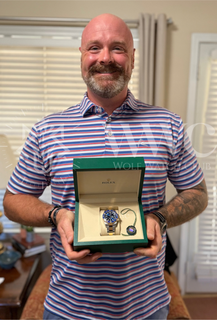 Jamie Dolan, winner of the Rolex Submariner Date "Bluesy"